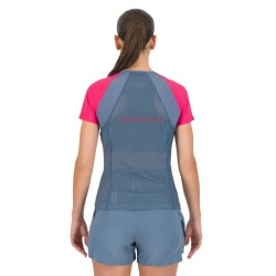 Женская футболка Karpos Lavaredo Evo W Jersey морской волны с розовым